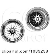 Poster, Art Print Of Black And White Wheels