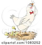 Poster, Art Print Of Chicken Popping Out Lightbulb Ideas In A Nest
