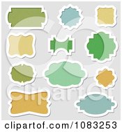 Poster, Art Print Of Green Blue And Orange Frames Or Labels