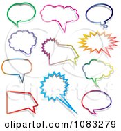 Poster, Art Print Of Colorful Chatting Balloons