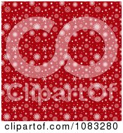 Clipart Seamless Red Christmas Snowflake Background Royalty Free Vector Illustration