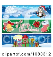 Poster, Art Print Of Merry Christmas Banners 2
