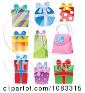 Clipart Christmas Gifts Royalty Free Vector Illustration