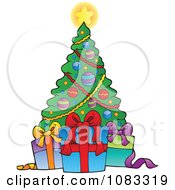 Poster, Art Print Of Gift Boxes And A Christmas Tree