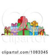 Clipart Christmas Gift Boxes Royalty Free Vector Illustration