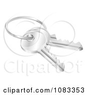 Clipart 3d Silver Keys On A Ring Royalty Free Vector Illustration by AtStockIllustration