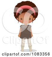 Stylish Black Girl With A Pink Headband