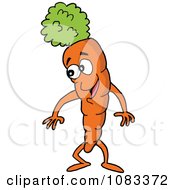 Clipart Happy Carrot Character Royalty Free Vector Illustration