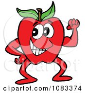 Poster, Art Print Of Healthy Red Apple Character