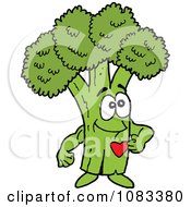 Poster, Art Print Of Broccoli Character With A Heart
