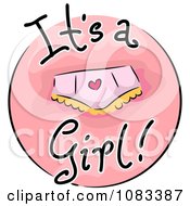 Poster, Art Print Of Its A Girl Baby Icon