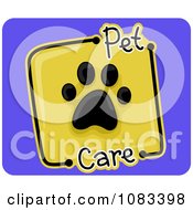 Poster, Art Print Of Pet Care Paw Print Icon