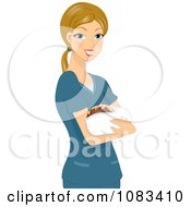 Poster, Art Print Of Nurse Holding A Baby