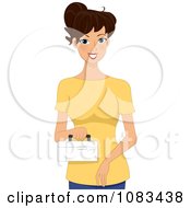 Clipart Woman Carrying A First Aid Kit Royalty Free Vector Illustration by BNP Design Studio