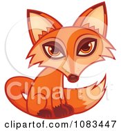 Poster, Art Print Of Cute Orange Fox Seated