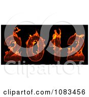 Poster, Art Print Of 3d Red Fiery 2012 New Year