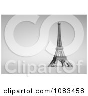 Poster, Art Print Of 3d White Eiffel Tower On Gray