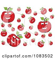 Poster, Art Print Of Background Of Juicey Red Apples