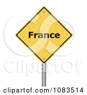 Poster, Art Print Of 3d France Yellow Warning Sign