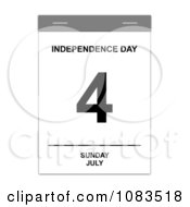 Clipart Saturday July 4th Independence Day Calendar Royalty Free Illustration