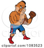 Poster, Art Print Of Strong Hispanic Male Boxer