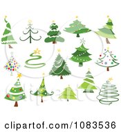 Poster, Art Print Of Variety Of Christmas Tree Designs