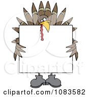 Poster, Art Print Of Turkey Holding A Thanksgiving Sign