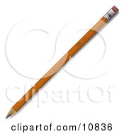 Yellow No 2 Pencil With An Eraser Clipart Illustration