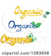 Clipart Orange And Blue Organic Icons Royalty Free Vector Illustration