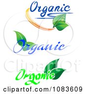 Clipart Organic Leaf Icons Royalty Free Vector Illustration