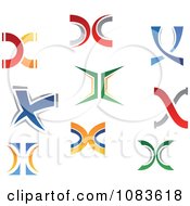 Clipart Letter X Logos Royalty Free Vector Illustration