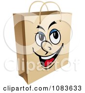 Clipart Shopping Bag Character Royalty Free Vector Illustration by Vector Tradition SM
