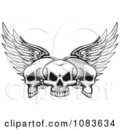 Clipart Three Winged Skulls Royalty Free Vector Illustration by Vector Tradition SM