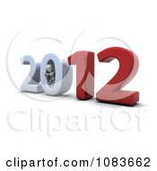 Poster, Art Print Of 3d White Character In The 0 Of 2012 New Year
