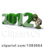 Clipart 3d Tortoise Assembling New Year 2012 Royalty Free CGI Illustration