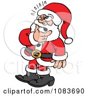 Poster, Art Print Of Doubtful Santa Rubbing His Beard
