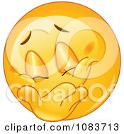 Clipart Laughing Emoticon Smiley Covering His Grin Royalty Free Vector Illustration