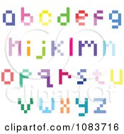 Poster, Art Print Of Colorful Lowercase Pixel Letters