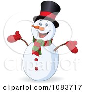 Poster, Art Print Of Happy Snowman Smiling