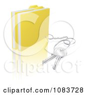 Poster, Art Print Of 3d Secure Files With A Key Ring