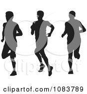 Poster, Art Print Of Male Runner Silhouettes