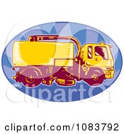 Orange Street Cleaner Machine And Blue Ray Oval