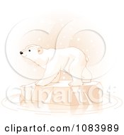 Poster, Art Print Of Polar Bear On Ice In The Snow