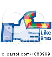 Poster, Art Print Of Hand With A Candy Cane And Like Xmas Text
