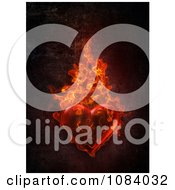 Poster, Art Print Of 3d Flaming Ardent Heart