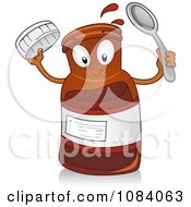 Clipart Cough Syrup Character Royalty Free Vector Illustration