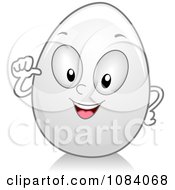Clipart Happy Egg Character Royalty Free Vector Illustration