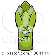 Clipart Angry Asparagus Character Royalty Free Vector Illustration