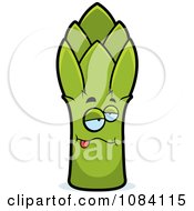 Clipart Sick Asparagus Character Royalty Free Vector Illustration