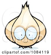 Clipart Big Eyed Garlic Character Royalty Free Vector Illustration